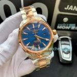 Citizen 8215 Omega Seamaster Aqua Terra 2-Tone Rose Gold Blue Dial Copy Watch